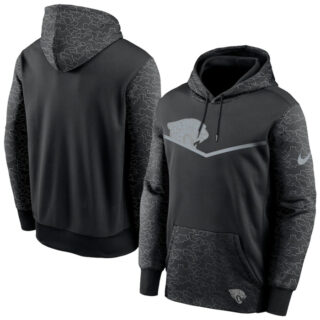 Men's Jacksonville Jaguars Black Reflective Therma Hoodie