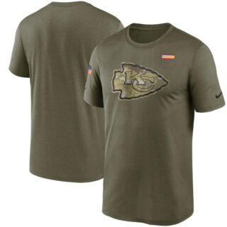 Men's Kansas City Chiefs 2021 Olive Salute To Service Legend Performance T-Shirt