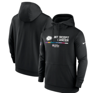 Men's Kansas City Chiefs 2022 Black Crucial Catch Therma Performance Pullover Hoodie