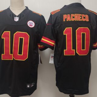 Men's Kansas City Chiefs #10 Isiah Pacheco Black F.U.S.E Vapor Untouchable Limited Stitched Football Jersey