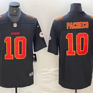 Men's Kansas City Chiefs #10 Isiah Pacheco Black Vapor Untouchable Limited Stitched Football Jersey