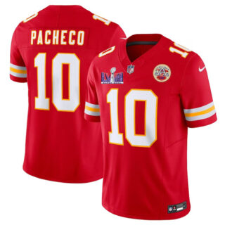 Men's Kansas City Chiefs #10 Isiah Pacheco Red F.U.S.E. Super Bowl LVIII Patch Vapor Untouchable Limited Stitched Football Jersey