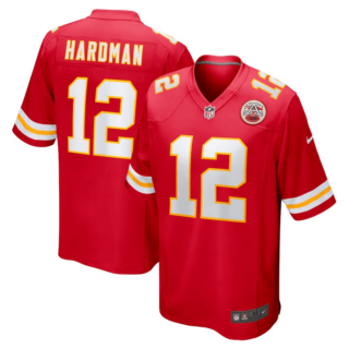 Men's Kansas City Chiefs #12 Mecole Hardman Red Game Jersey