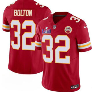 Men's Kansas City Chiefs #32 Nick Bolton Red F.U.S.E. Super Bowl LVIII Patch Vapor Untouchable Limited Stitched Football Jersey