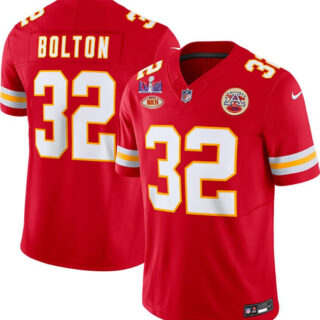 Men's Kansas City Chiefs #32 Nick Bolton Red F.U.S.E. With NKH Patch And Super Bowl LVIII Patch Vapor Untouchable Limited Stitched Football Jersey