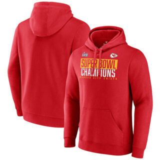 Men's Kansas City Chiefs Red Super Bowl LVII Champions Foam Finger Pullover Hoodie