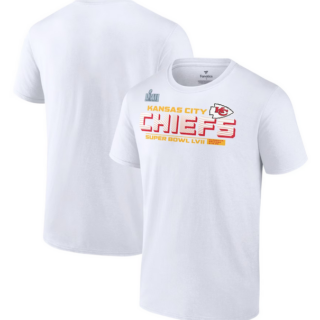 Men's Kansas City Chiefs White Super Bowl LVII Vivid Striations T-Shirt
