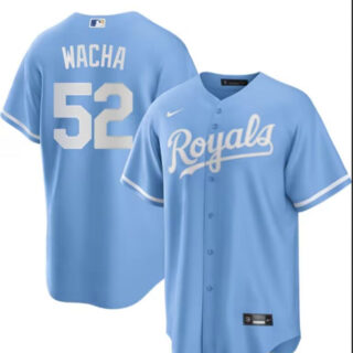 Men's Kansas City Royals #52 Michael Wacha Light Blue Limited Cool Base Stitched