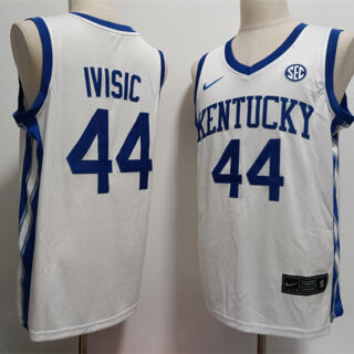 Men's Kentucky Wildcats #44 Zvonimir Ivisic White Stitched Jersey