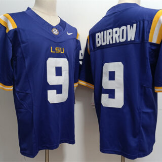 Men's LSU Tigers #9 Joe Burreaux Purple 2023 Stitched Baseball Jersey