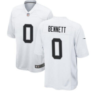 Men's Las Vegas Raiders #0 Jakorian Bennett White Stitched Football Game Jersey