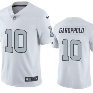 Men's Las Vegas Raiders #10 Jimmy Garoppolo White Color Rush Limited Stitched Football Jersey