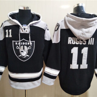 Men's Las Vegas Raiders #11 Henry Ruggs III Black Ageless Must-Have Lace-Up Pullover Hoodie