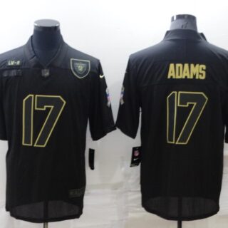 Men's Las Vegas Raiders #17 Davante Adams Black Salute To Service Limited Stitched Jersey