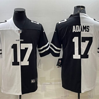 Men's Las Vegas Raiders #17 Davante Adams Black White Split Vapor Untouchable Limited Stitched Jersey