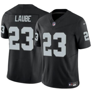 Men's Las Vegas Raiders #23 Dylan Laube Black 2024 F.U.S.E Vapor Stitched Football Jersey