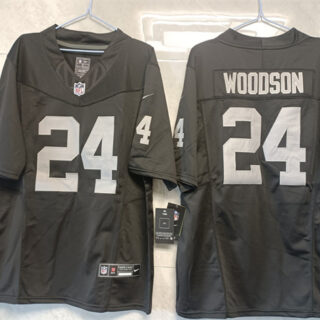 Men's Las Vegas Raiders #24 Charles Woodson Black 2023 F.U.S.E Vapor Untouchable Stitched Football Jersey