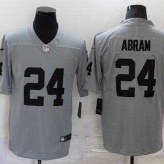 Men's Las Vegas Raiders #24 Johnathan Abram Nike Gray Gridiron 2018 Vapor Untouchable NFL Gray Limited Jersey