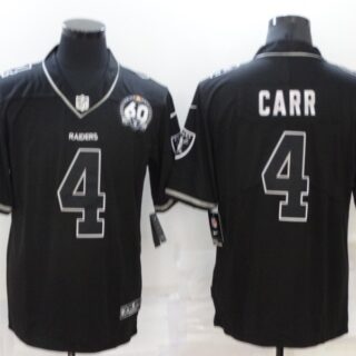 Men's Las Vegas Raiders #4 Derek Carr Black Shadow Vapor Limited Stitched Jersey