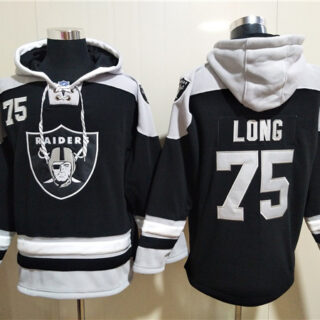 Men's Las Vegas Raiders #75 Howie Long Black Ageless Must-Have Lace-Up Pullover Hoodie