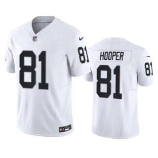 Men's Las Vegas Raiders #81 Austin Hooper White 2023 F.U.S.E Stitched Football Jersey