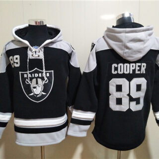 Men's Las Vegas Raiders #89 Amari Cooper Black Ageless Must-Have Lace-Up Pullover Hoodie