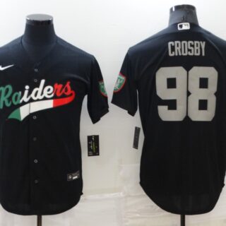 Men's Las Vegas Raiders #98 Maxx Crosby Black Mexico Stitched Jersey