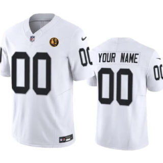 Men's Las Vegas Raiders Active Player Custom White 2023 F.U.S.E. With John Madden Patch Vapor Limited Stitched Football Jersey