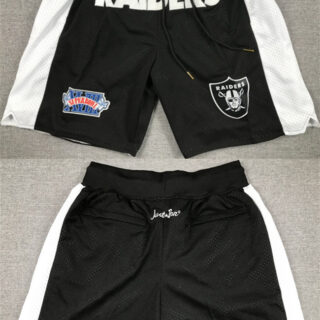 Men's Las Vegas Raiders Black White Shorts