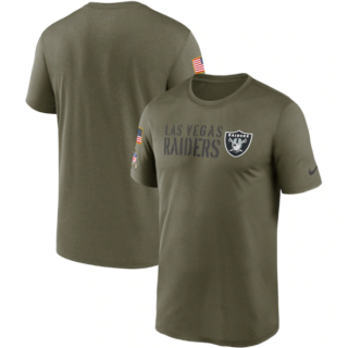 Men's Las Vegas Raiders Olive 2022 Salute To Service Legend Team T-Shirt
