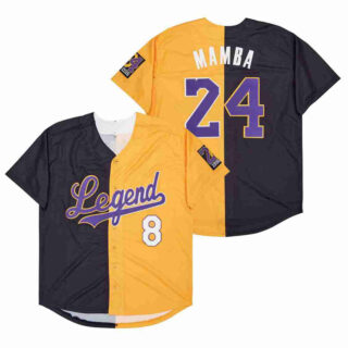 Men's Legend #8 Back #24 MAMBA Cool Base Stitched Jerseys 2