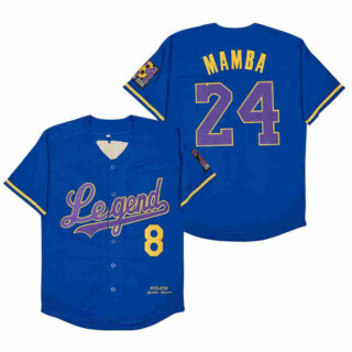 Men's Legend #8 Back #24 MAMBA Cool Base Stitched Jerseys 9