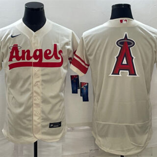 Men's Los Angeles Angels 2022 Cream City Connect Team Big Logo Flex Base Stitched Jersey