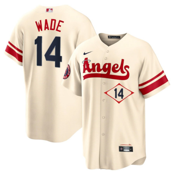 Men's Los Angeles Angels #14 Tyler Wade 2022 Cream City Connect Cool Base Stitched Jerseys