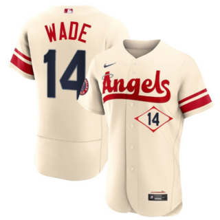 Men's Los Angeles Angels #14 Tyler Wade 2022 Cream City Connect Flex Base Stitched Jersey