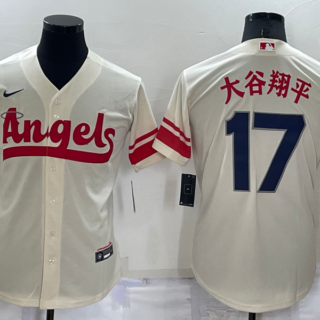 Men's Los Angeles Angels #17 2022 Cream City Connect Cool Base Stitched Jersey