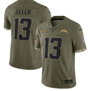 Men's Los Angeles Chargers #13 Keenan Allen Olive 2022 Salute To Service Limited Stitched Jersey