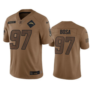 Men's Los Angeles Chargers #97 Joey Bosa 2023 Brown Salute To Service Limited Stitched Jersey
