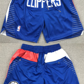 Men's Los Angeles Clippers Blue Shorts (Run Small)