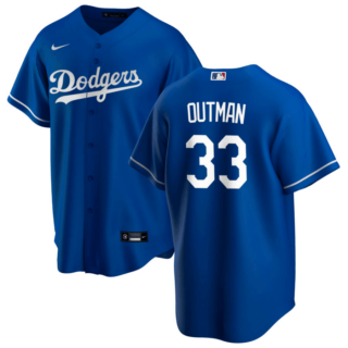 Men's Los Angeles Dodgers #33 James Outman Vargas Grey Cool Base Stitched Baseball Jersey (2)