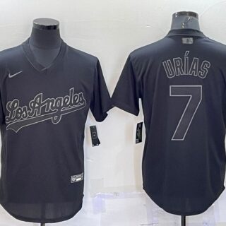 Men's Los Angeles Dodgers #7 Julio Urías Black Stitched Baseball Jersey