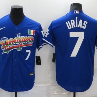 Men's Los Angeles Dodgers #7 Julio Urias Royal Stitched Baseball Jersey