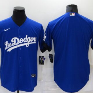 Men's Los Angeles Dodgers Blank Blue 2021 City Connect Cool Base Stitched Jersey