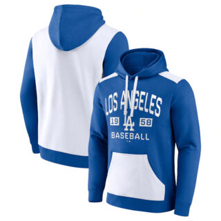 Men's Los Angeles Dodgers Royal White Chip In Pullover Hoodie