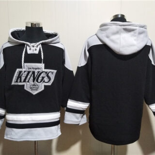 Men's Los Angeles Kings Blank Black Ageless Must-Have Lace-Up Pullover Hoodie