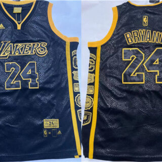 Men's Los Angeles Lakers #24 Kobe Bryant Black Stitched Basketball Jersey