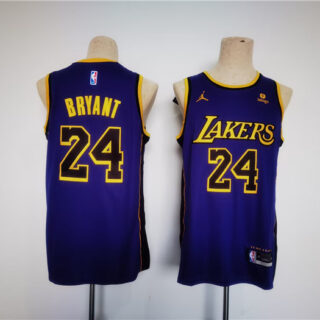 Men's Los Angeles Lakers #24 Kobe Bryant Purple Stitched Basketball Jersey
