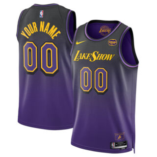Men's Los Angeles Lakers Active Player Custom Purple 2024 25 City Edition Stitched Basketball Jersey