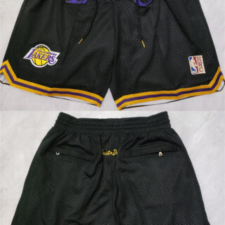 Men's Los Angeles Lakers Black Shorts (Run Small)