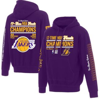Men's Los Angeles Lakers Purple 17 Time NBA Finals Champions Pullover Hoodie